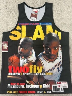 Michell & Ness NBA SLAM golden state warriors basketball jersey Mens Large
